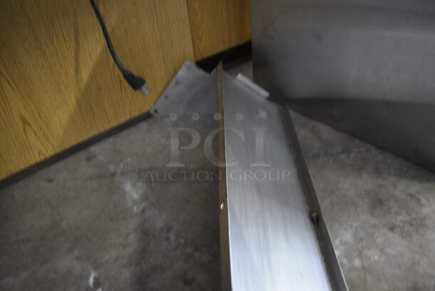 Metal Shelf w/ Wall Mount Brackets. 49x11x12 - Image 3 of 4