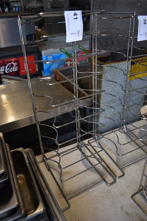 Metal Countertop Pizza Pan Rack. 12x12x28 - Image 2 of 3