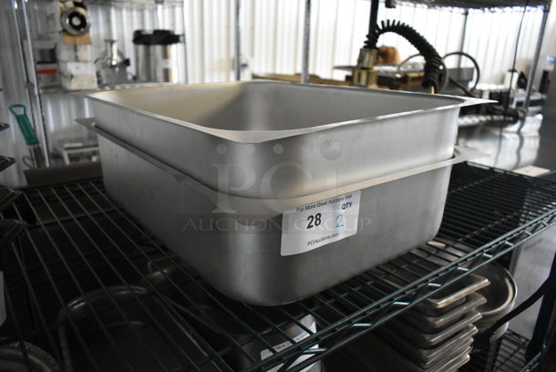 2 Metal Chafing Drop In Bins. 1/1x4. 2 Times Your Bid! - Image 3 of 3
