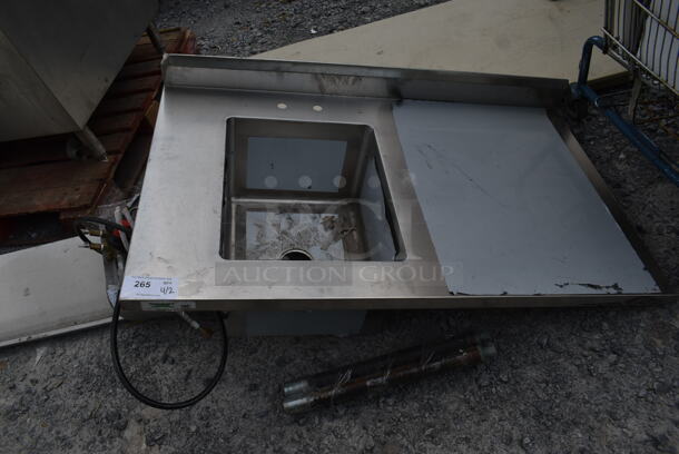 BRAND NEW SCRATCH AND DENT! Regency 600ST3048L Stainless Steel Commercial Single Bay Sink No Legs. Bay 16z20z12
