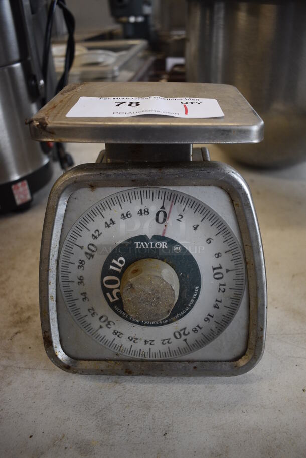 Taylor Metal Countertop 50 Pound Capacity Food Portioning Scale. 7x7x9
