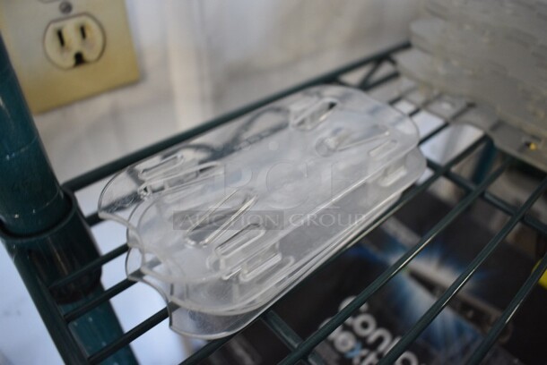 ALL ONE MONEY! Lot of 5 Clear Poly 1/9 Size Drop In Bin Strainers.  - Image 2 of 2