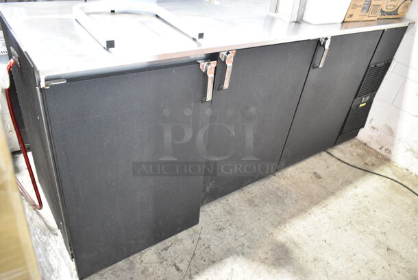 Glastender BB84-R1-BS(LRR) Metal Commercial 3 Door Back Bar Cooler. 115 Volts, 1 Phase. Tested and Working! - Image 2 of 11