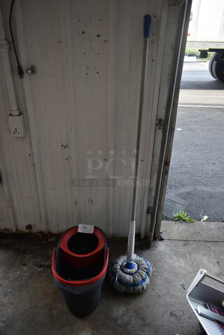 Mop and Mop Wringing Bin.