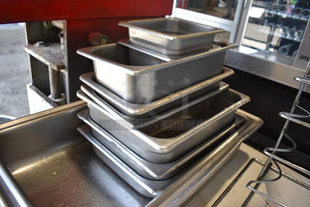 ALL ONE MONEY! Lot of Various Stainless Steel Drop In Bins Including Full Size!  - Image 5 of 5