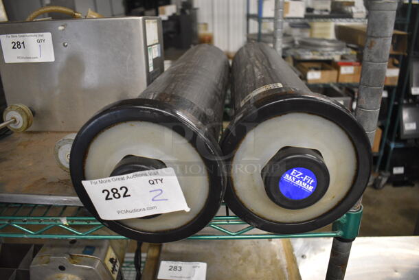 2 San Jamar EZ Fit Black Poly Cup Dispensers. 7x7x24. 2 Times Your Bid! - Image 1 of 2