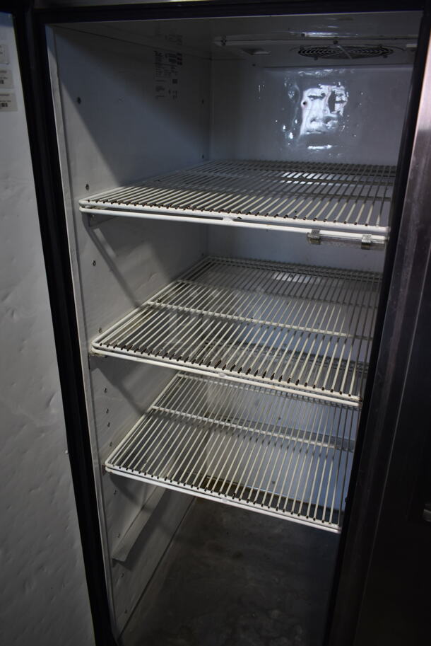 2011 True TG2R-2S ENERGY STAR Stainless Steel Commercial 2 Door Reach In Cooler w/ Poly Coated Racks on Commercial Casters. 115 Volts, 1 Phase. Tested and Working! - Image 5 of 7