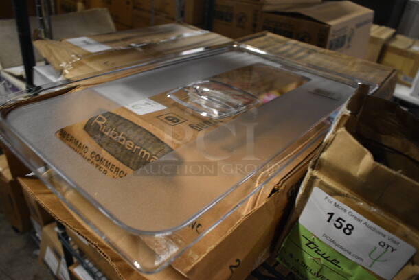 ALL ONE MONEY! Lot of 6 Rubbermaid Clear Poly Full Size Drop In Bin Lids! - Image 2 of 4