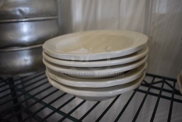5 White Ceramic Bowls. 6.5x6.5x1.5. 5 Times Your Bid! - Image 2 of 3