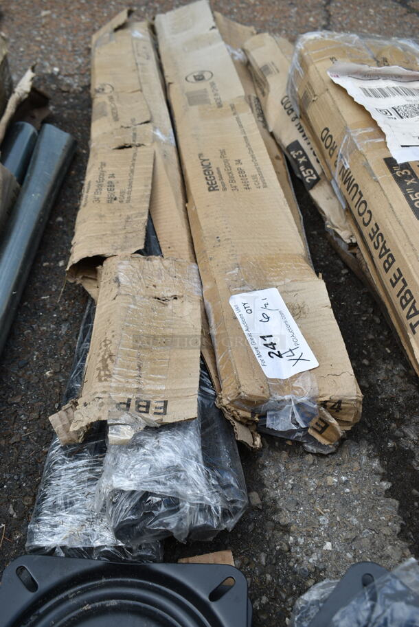 4 Box of 4 BRAND NEW SCRATCH AND DENT! Regency 460EBP34 34" NSF Black Epoxy Post. 4 Times Your Bid! - Image 2 of 3