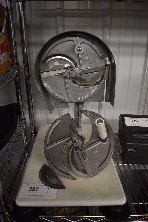 Nemco Metal Commercial Countertop Vegetable Slicer on Mount w/ Extra Blade. 12x23x19 - Image 1 of 5