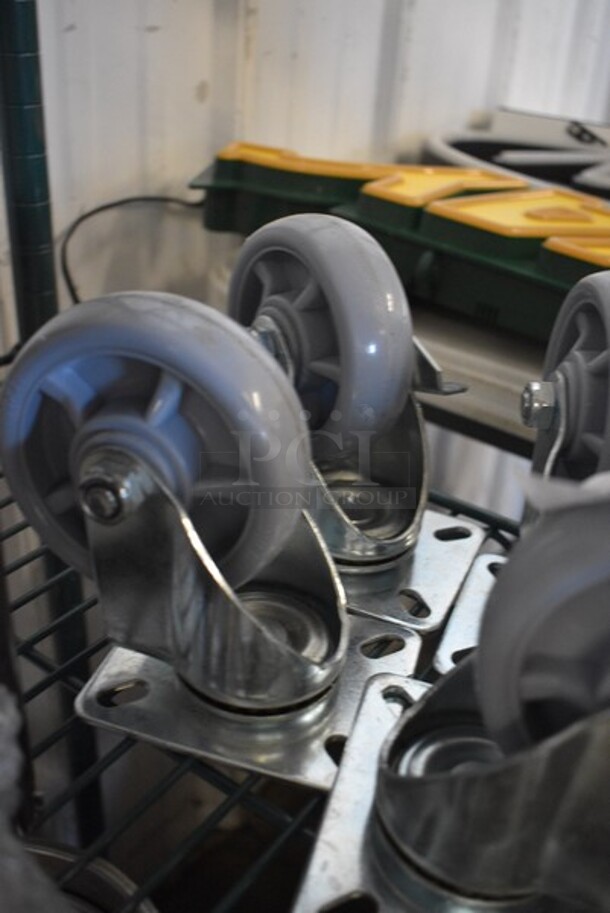 ALL ONE MONEY! Lot of 4 Commercial Casters. 5.5x3.5x5. - Image 2 of 2