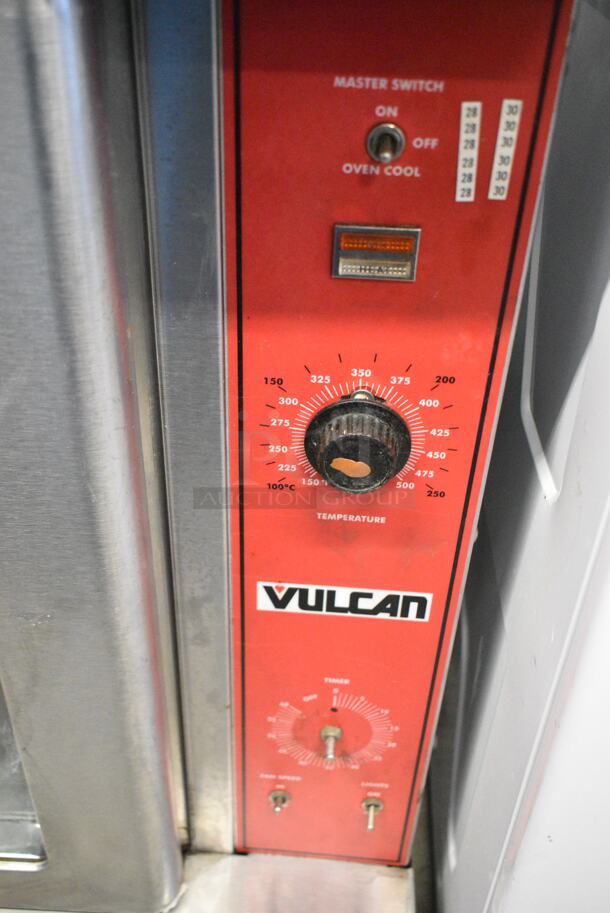 Vulcan VC4ED Stainless Steel Commercial Electric Powered Full Size Convection Oven w/ View Through Doors, Metal Oven Rack, Thermostatic Controls. 208 Volts, 1/3 Phase.  - Image 2 of 5