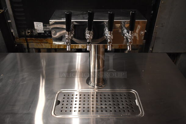 BRAND NEW SCRATCH AND DENT! 2023 Avantco 178UDD48HC Double Tap Kegerator Beer Dispenser - Black, (2) 1/2 Keg Capacity. 115 Volts, 1 Phase. Tested and Working! - Image 7 of 11