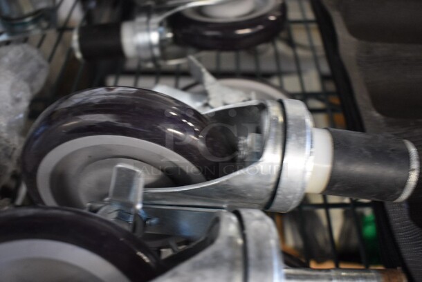 ALL ONE MONEY! Lot of 4 Commercial Casters. 5x3x8. - Image 4 of 4