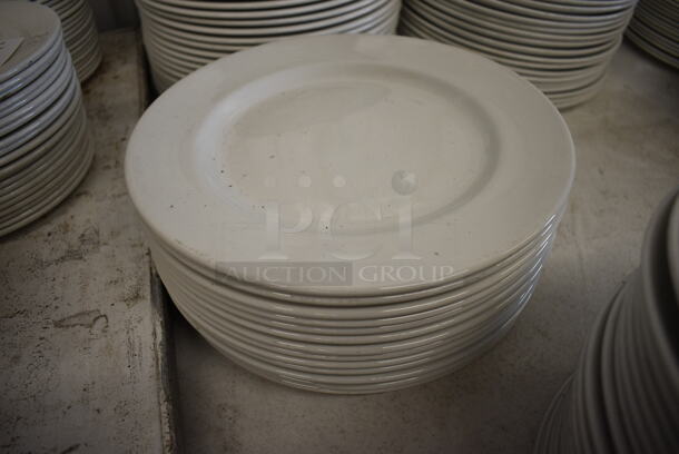 15 White Ceramic Plates. 10x10x1. 15 Times Your Bid!