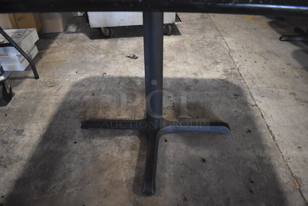 2 Gray Table on Black Metal Table Base. 36x36x30. 2 Times Your Bid! - Image 4 of 5