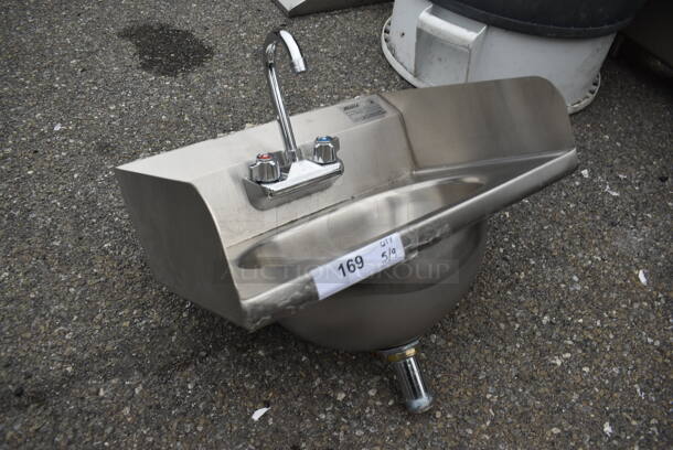 Eagle HSA-10-F-LRS Commercial Stainless Steel Wall Mount Hand Washing Sink With Gooseneck Faucet. - Image 2 of 5