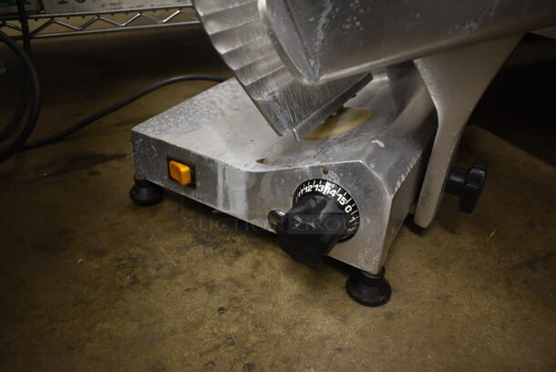 Food Machinery of America 220 F Stainless Steel Commercial Countertop Meat Slicer w/ Blade Sharpener. 115 Volts, 1 Phase. Tested and Working! - Image 3 of 4