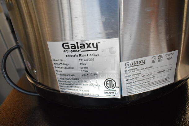 BRAND NEW SCRATCH AND DENT! 2023 Galaxy 177RWG90 90 Cup Electric Rice Warmer. 120 Volts, 1 Phase. Tested and Working! - Image 7 of 7