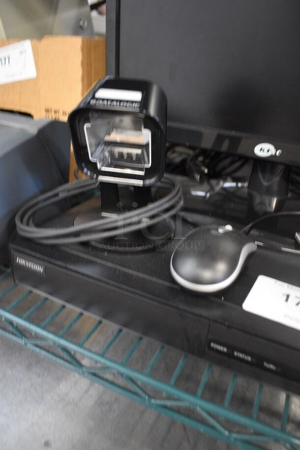 ALL ONE MONEY! Lot of 18" KT&C Model KPM-7519HDMIA Monitor, HIK Vision Recorder, Data Logic Scanner and Mouse. - Image 4 of 5