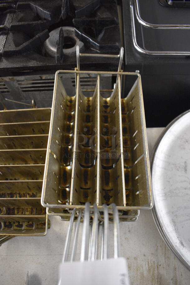 3 Metal Fry Baskets. 6.5x21x10. 3 Times Your Bid! - Image 3 of 3