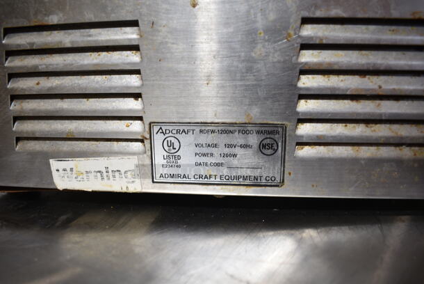 2 Adcraft FW-1200WF Stainless Steel Commercial Countertop Food Warmer. 120 Volts, 1 Phase. 2 Times Your Bid! Tested and Working! - Image 6 of 6