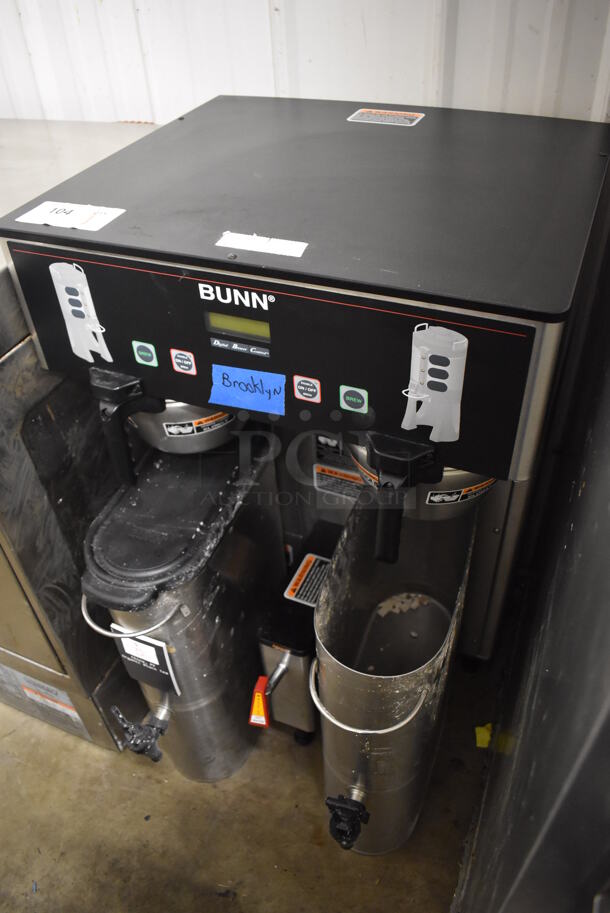 2017 Bunn DUAL TF DBC Stainless Steel Commercial Countertop Coffee Machine w/ Hot Water Dispenser and 2 Metal Beverage Holders. 120/208-240 Volts, 1 Phase. 22x26x36 - Image 3 of 6
