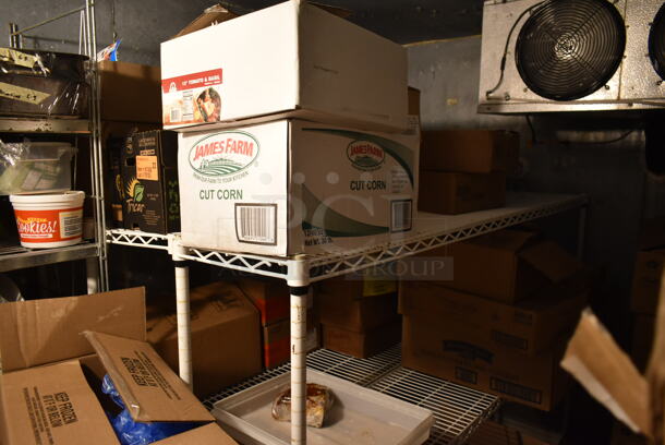 4 Various Shelving Units. Does Not Come w/ Contents. BUYER MUST REMOVE: BUYER MUST DISMANTLE. PCI CANNOT DISMANTLE FOR SHIPPING. PLEASE CONSIDER FREIGHT CHARGES. 4 Times Your Bid! (dish room) - Image 6 of 8