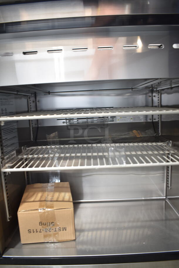 Turbo Air MST-28-N-711S Stainless Steel Commercial Prep Table w/ Poly Sneeze Guard. 115 Volts, 1 Phase. Tested and Working! - Image 3 of 4
