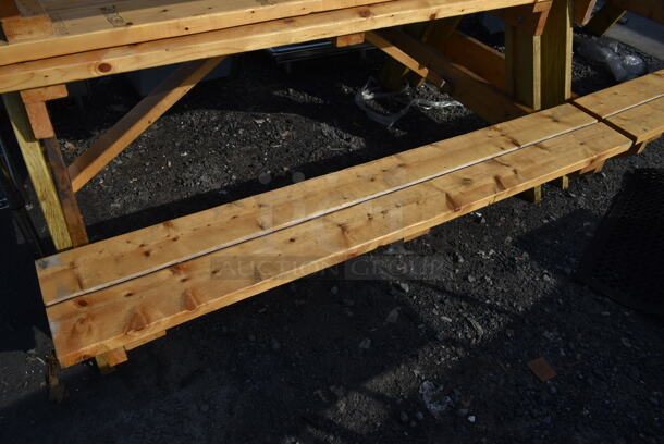 2 Wooden Picnic Tables. 2 Times Your Bid! - Image 4 of 4