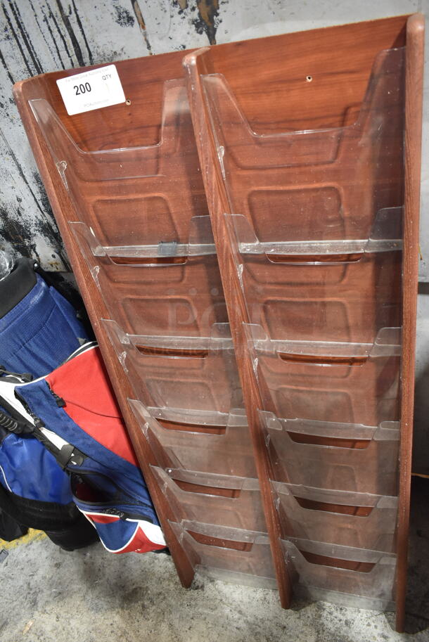 Wood Pattern Magazine Rack. - Image 1 of 1