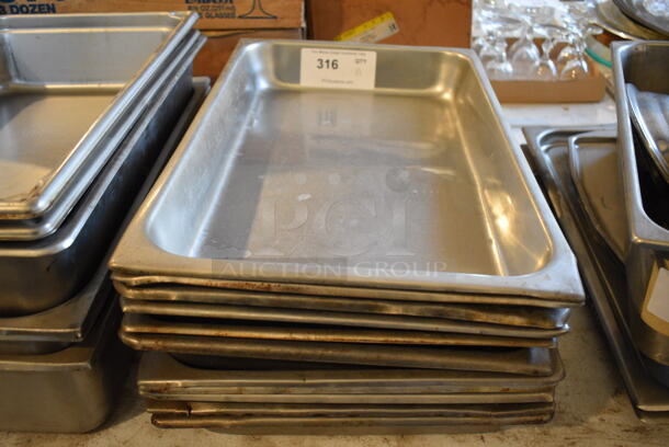 11 Stainless Steel Full Size Drop In Bins. 1/1x2. 11 Times Your Bid!