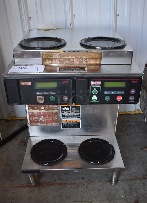 2013 Bunn AXIOM 2/2 TWIN Stainless Steel Commercial Countertop 4 Burner Coffee Machine. 16x18x23