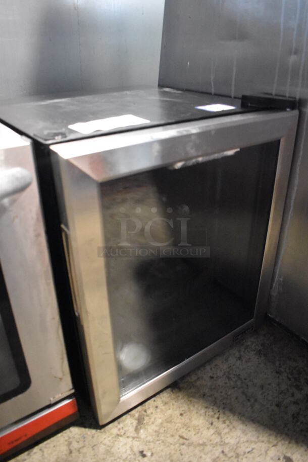 Newair NBC060SS00 Chrome Finish Mini Cooler Merchandiser. 17x19x20. Tested and Working! - Image 2 of 4