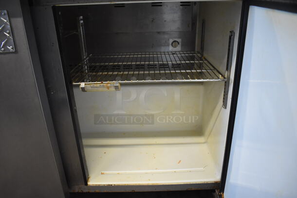 Turbo Air TUR-48SD Stainless Steel Commercial 2 Door Undercounter Cooler on Commercial Casters. 115 Volts, 1 Phase. 48x30x36. Tested and Powers On But Does Not Get Cold - Image 3 of 5