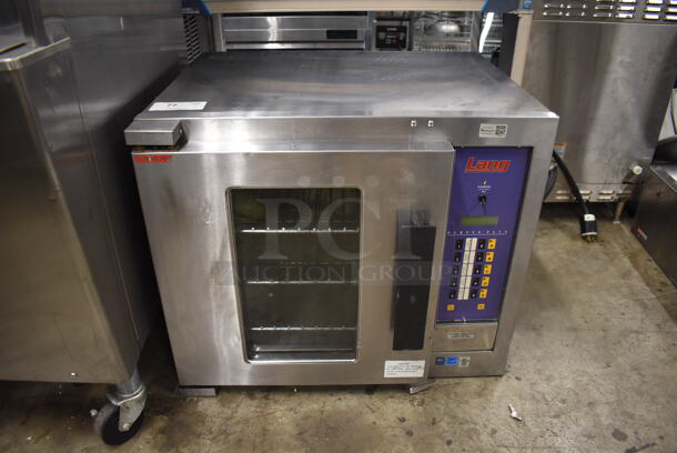 Lang ECOH-PP208BK Commercial Stainless Steel Electric Convection Oven With Steel Racks. 208V,1/3 Phase.