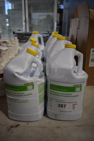 ALL ONE MONEY! Lot of 6 Kay Warewash Delimer Jugs