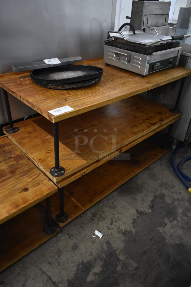 3 Wooden 2 Tier Stands. 3 Times Your Bid! - Image 3 of 3