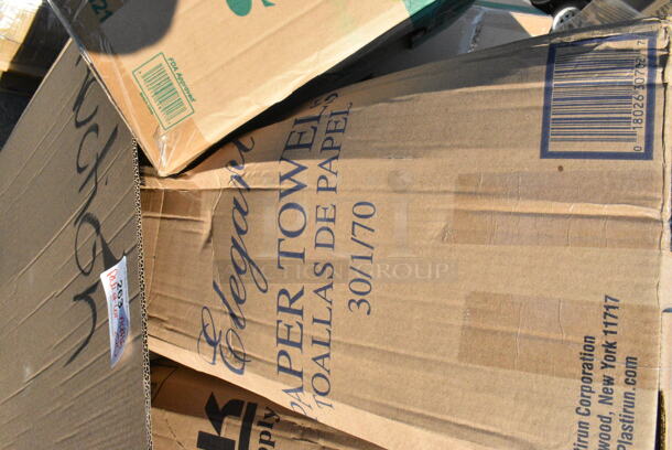 20 BRAND NEW Boxes Including 395TO9121 EcoChoice 9" x 12" x 3" Bagasse 1 Compartment Take-Out Container - 150/Case, 395TO993 EcoChoice 9" x 9" x 3" Compostable Sugarcane / Bagasse 3 Compartment Takeout Container - 200/Case. 20 Times Your Bid!  - Image 6 of 12