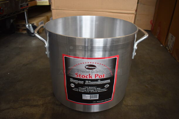 2 BRAND NEW IN BOX! Winco AXS-20 20 Quart Aluminum Stock Pots. 15.5x12.5x11.5. 2 Times Your Bid! - Image 1 of 4