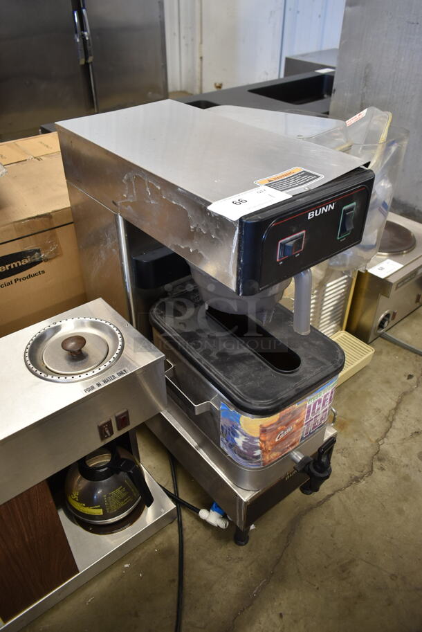 Bunn TB3Q-LP Stainless Steel Commercial Countertop Iced Tea Machine w/ Poly Brew Basket and Beverage Holder Dispenser. 120 Volts, 1 Phase.  - Image 2 of 6
