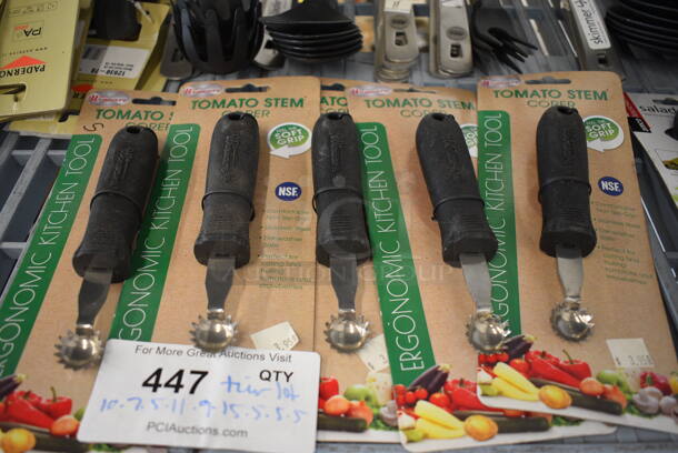 ALL ONE MONEY! BRAND NEW! Lot of 10 Poly Spatulas, 7 Pasta Forks, 5 Soup Ladles, 11 Straining Serving Spoons, 9 Steak Forks, 15 Strainers, 5 Serving Spoons, 5 Tomato Stemmers and 5 Salad Choppers - Image 3 of 7