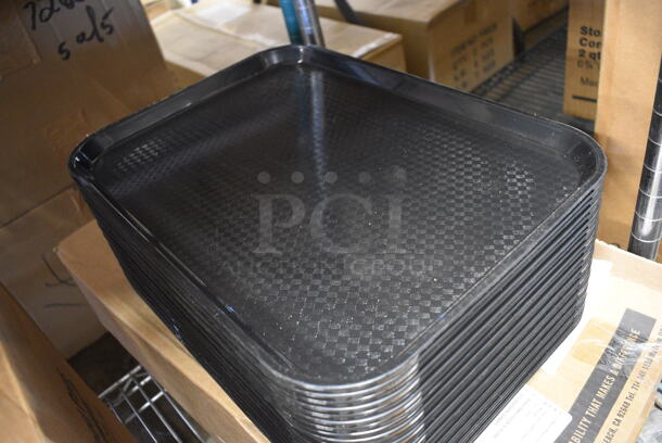24 BRAND NEW IN BOX! Cambro Black Poly Trays. 12x16x1. 24 Times Your Bid! - Image 2 of 3