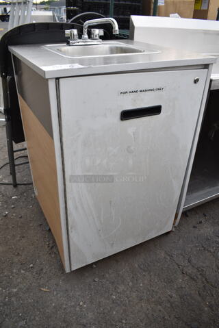Stainless Steel Commercial Portable Sink on Commercial Casters.