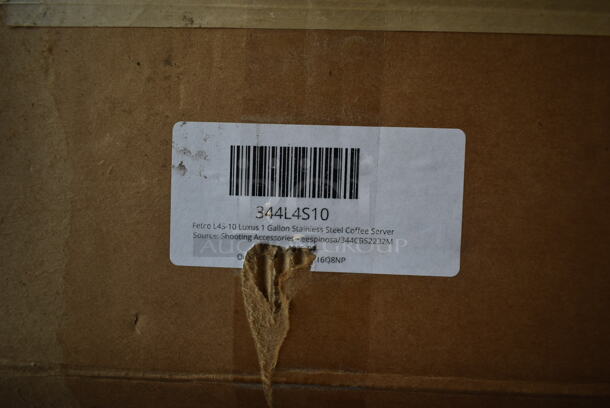 BRAND NEW SCRATCH AND DENT! Fetco L4S-10 Luxus 1 Gallon Stainless Steel Coffee Server - Image 8 of 11