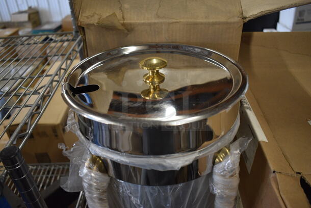 BRAND NEW IN BOX! Update Model HM13 Stainless Steel Chafing Dish w/ Drop In Bin and Lid. 10x10x15 - Image 3 of 4