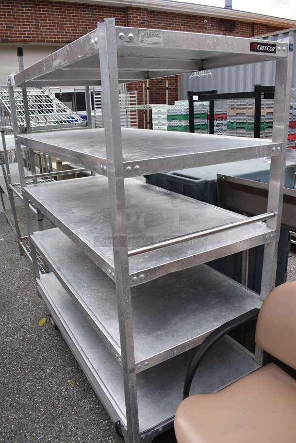 Cres Cor Metal 5 Tier Cart on Commercial Casters. 59x27x65