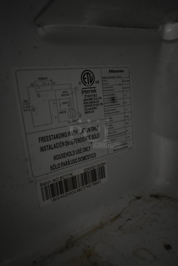 Hisense WMS017MSXBE Metal Mini Cooler. 115 Volts, 1 Phase. Tested and Working! - Image 4 of 4