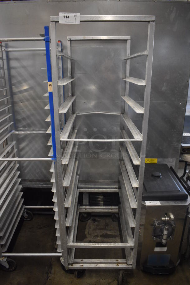 Metal Commercial Pan Transport Rack on Commercial Casters. 20.5x30x70